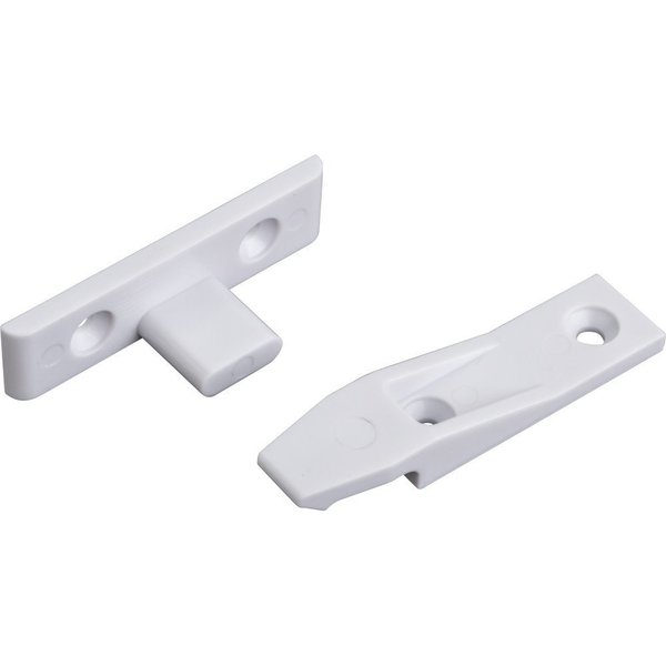 Hardware Resources White Plastic Suspension Fitting Connector for False Fronts 200-K2